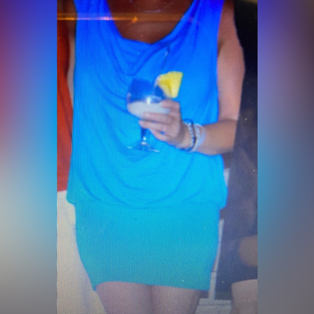 Blue mini dress